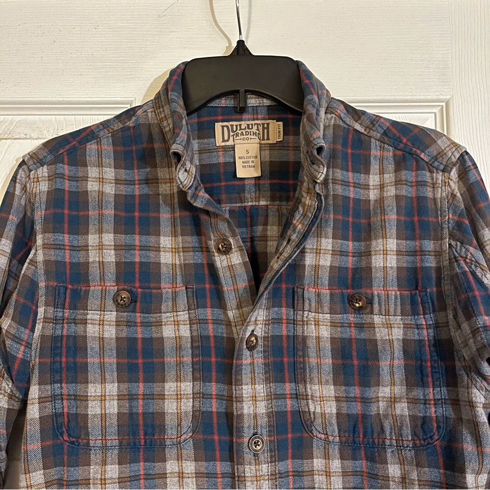 Duluth Trading Co. Flannel, Men’s Small Trim Fit